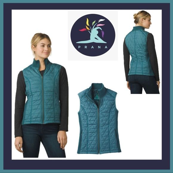 PrAna Deep Balsam Diva Ribbed Side Sherpa Interior Vest Size Small - Picture 1 of 7